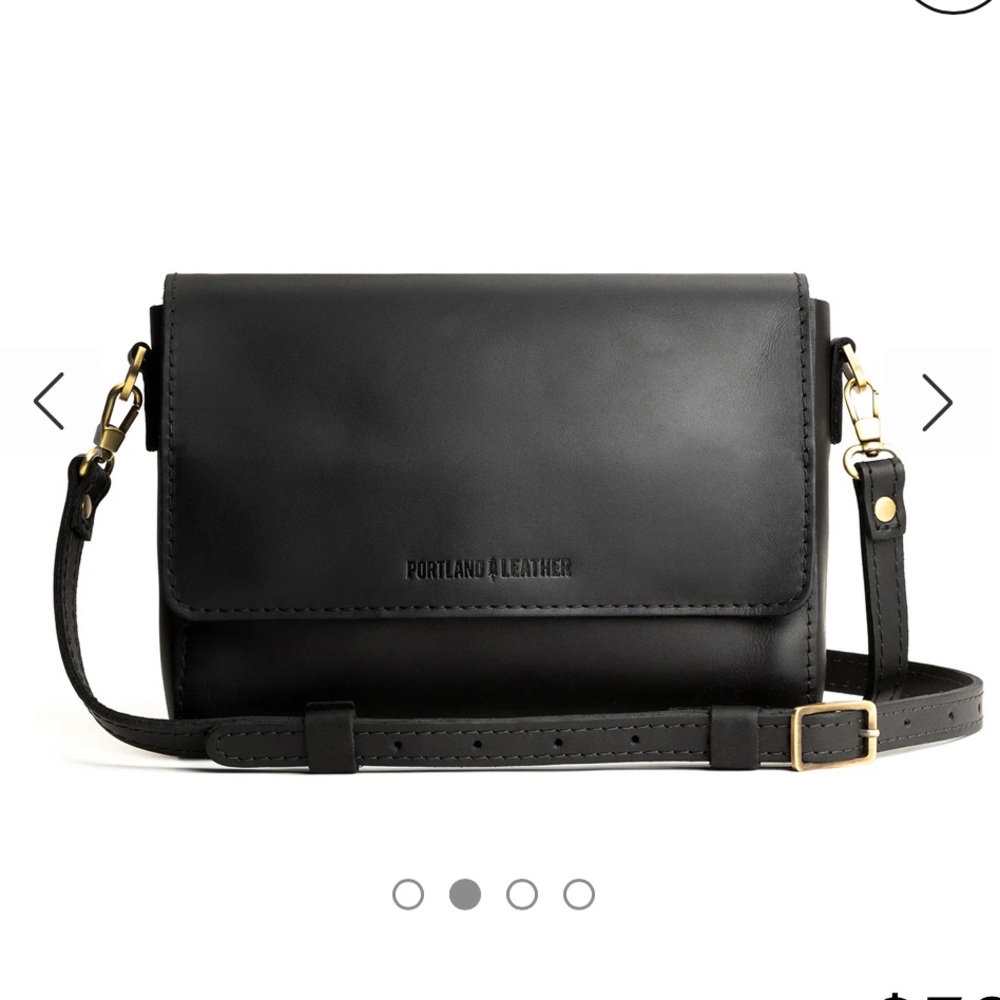 Portland Leather “Almost Perfect” Black Classic Crossbody Bag